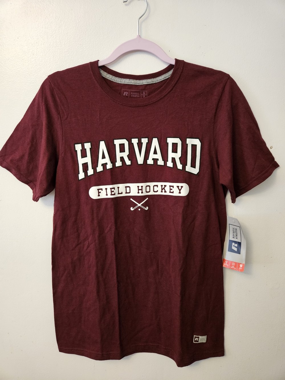 Russell Athletic Harvard Field Hockey Tee - Maroon & White
